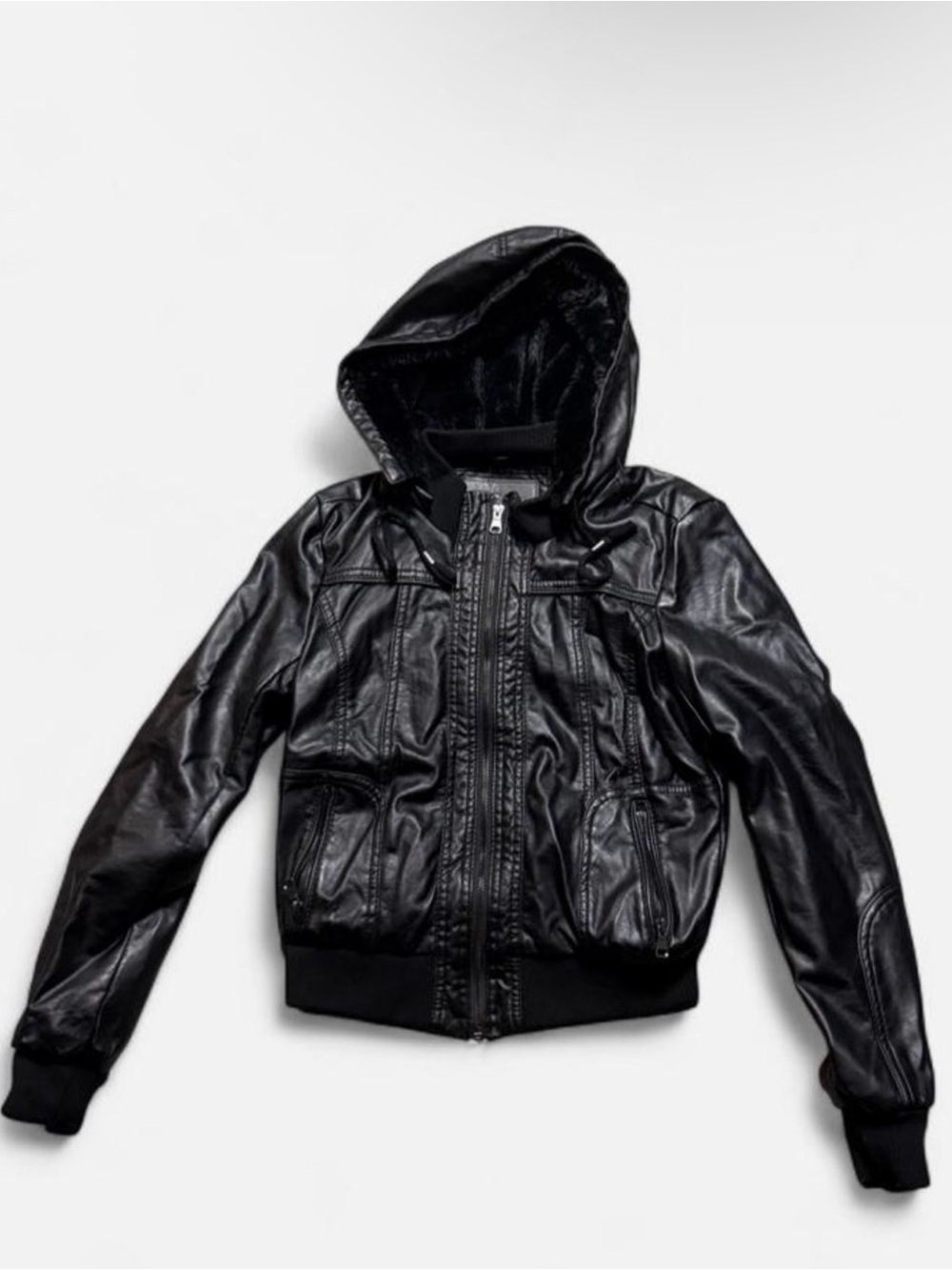 Ci Sono Black Faux Leather Jacket- Women’s Small